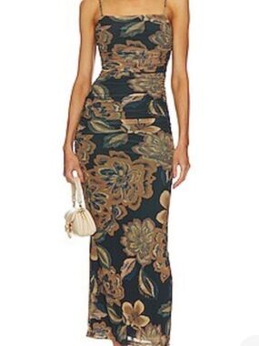 Significant Other Verona Dress Brown Floral Midi